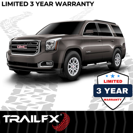 4 Inch Oval Straight Powder Coated Black Mild Steel Rocker Panel Mount by TrailFX
