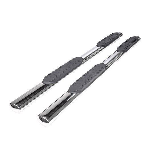 4 Inch Oval Straight Pol Stainless Steel Rocker Panel Mount by TrailFX