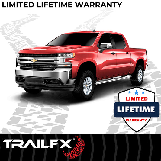 4 Inch Oval Straight Pol Stainless Steel Rocker Panel Mount by TrailFX