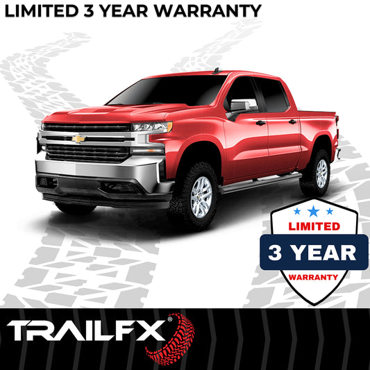 4 Inch Oval Straight Powder Coated Black Mild Steel Rocker Panel Mount by TrailFX