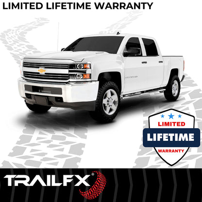 4 Inch Trapezoid Straight Pol Stainless Steel Plastic End Caps by TrailFX