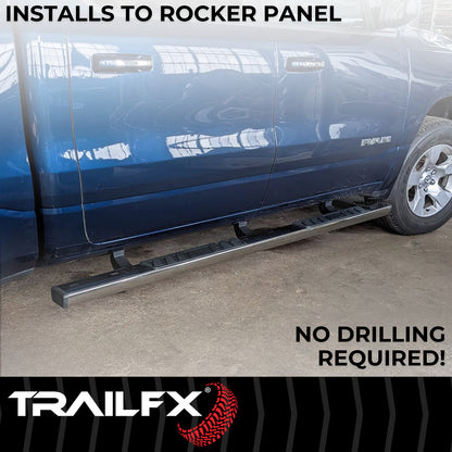 4 Inch Trapezoid Straight Pol Stainless Steel Plastic End Caps by TrailFX
