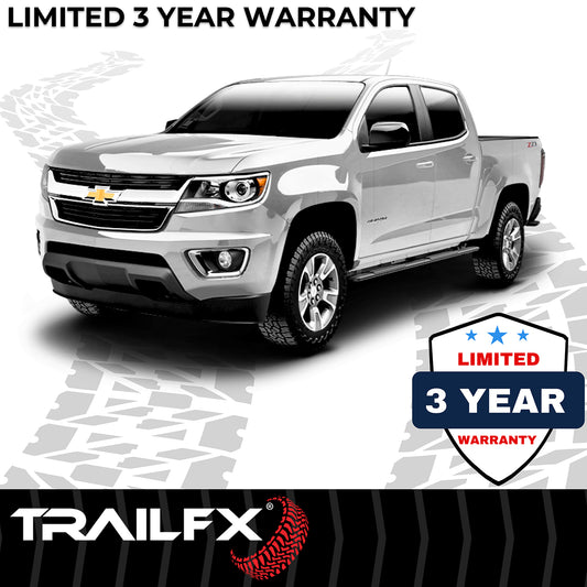 4 Inch Trapezoid Straight Pwdr Ctd Titanium Black Steel Plastic End Caps by TrailFX