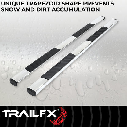 4 Inch Trapezoid Straight Pol Stainless Steel Plastic End Caps by TrailFX