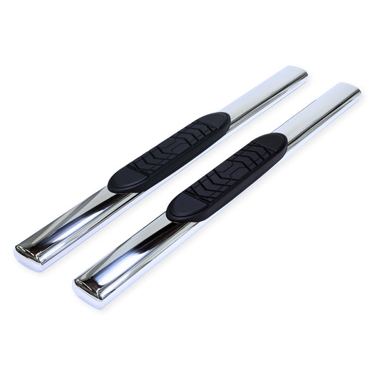 5 Inch Oval Straight Pol Stainless Steel Rocker Panel Mount by TrailFX