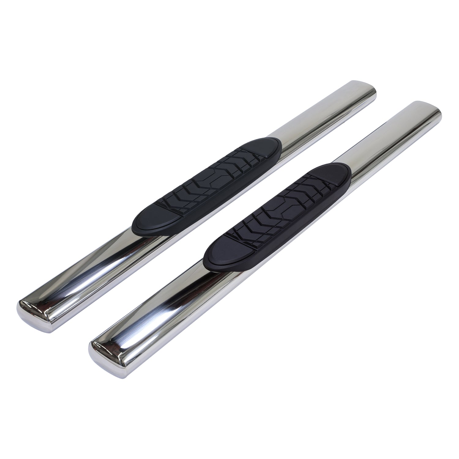 5 Inch Oval Straight Pol Stainless Steel Rocker Panel Mount by TrailFX