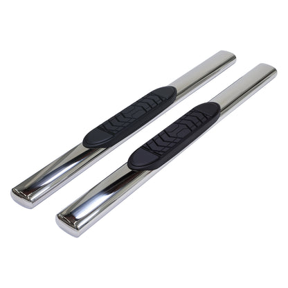 5 Inch Oval Straight Pol Stainless Steel Rocker Panel Mount by TrailFX
