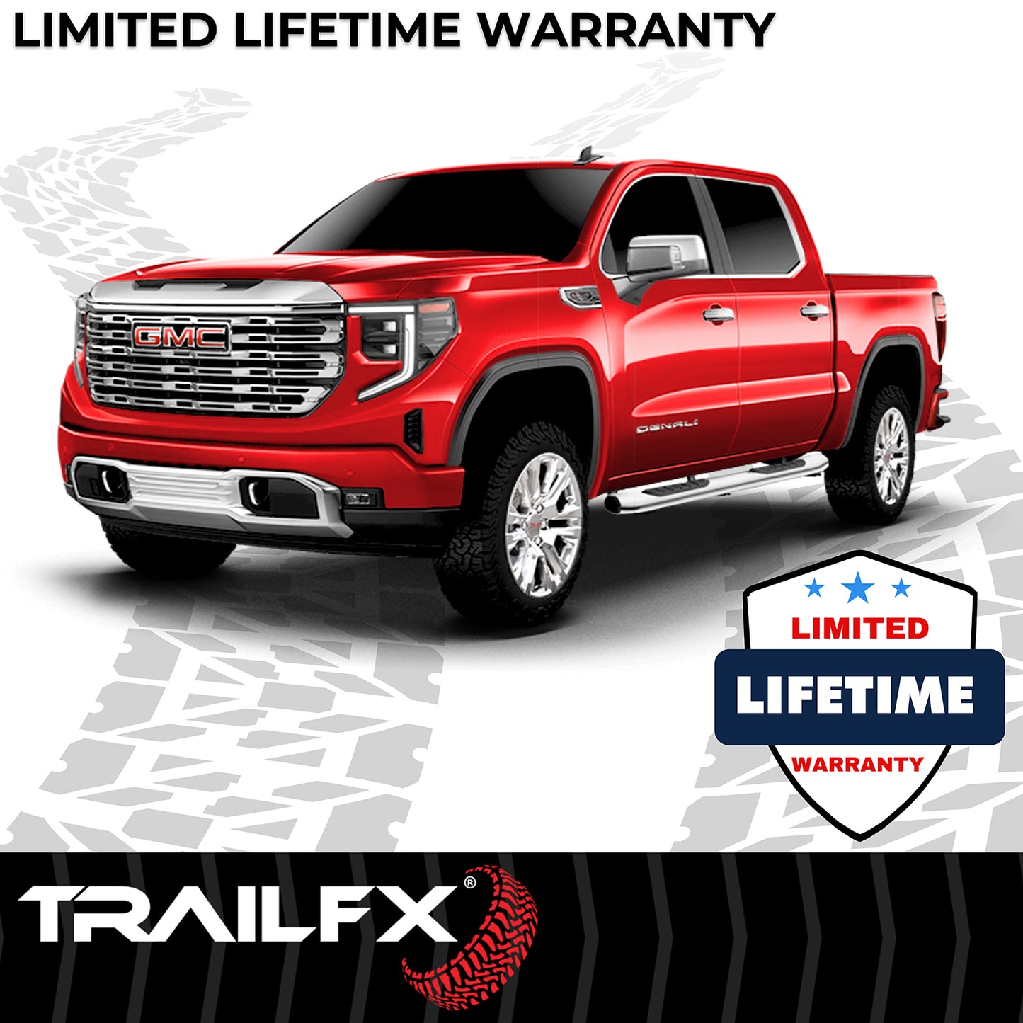 5 Inch Oval Bent Pol Stainless Steel Rocker Panel Mount by TrailFX