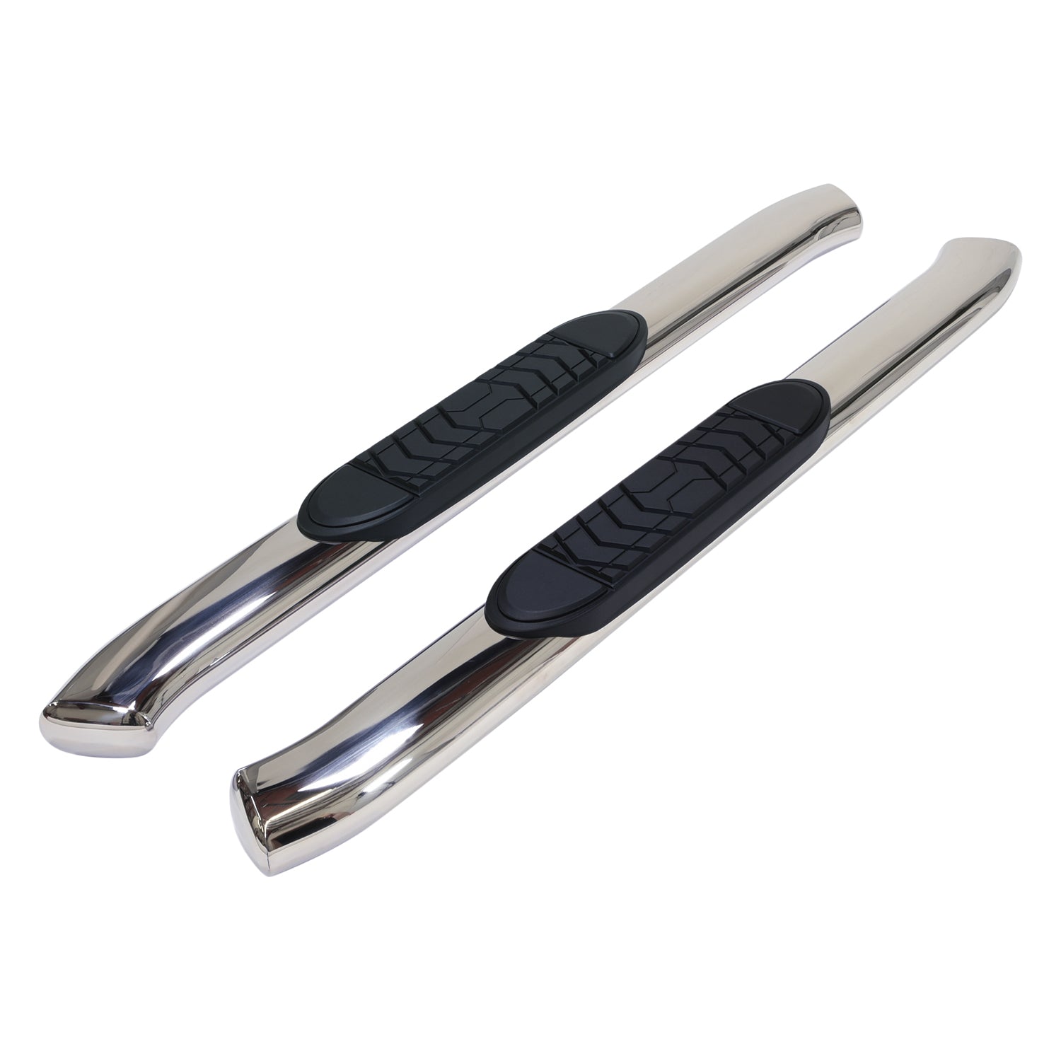5 Inch Oval Bent Pol Stainless Steel Rocker Panel Mount by TrailFX