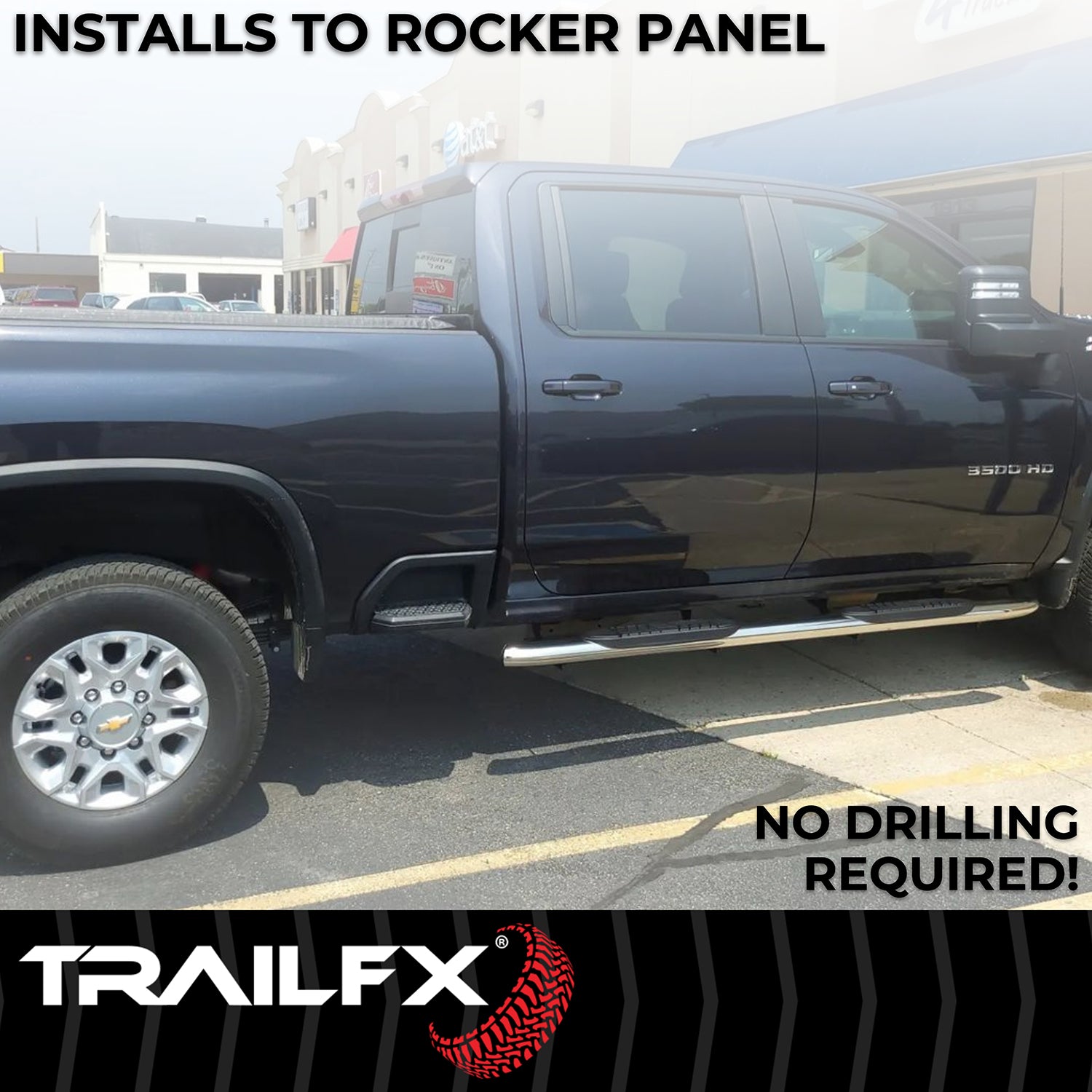 5 Inch Oval Bent Pol Stainless Steel Rocker Panel Mount by TrailFX