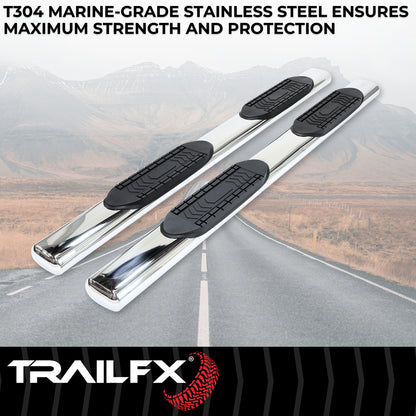 6 Inch Oval Straight Pol Stainless Steel Frame Body Mount Bolts by TrailFX