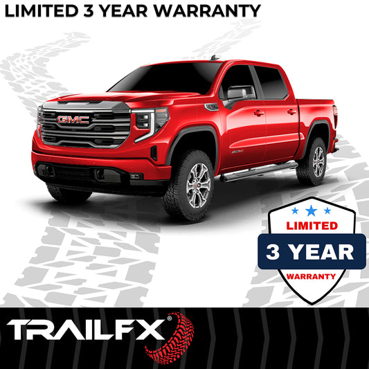 6 Inch Oval Straight Powder Coated Black Steel Rocker Panel Mount by TrailFX