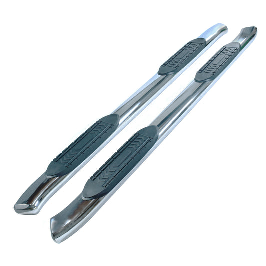 6 Inch Oval Bent Pol Stainless Steel Rocker Panel Mount by TrailFX