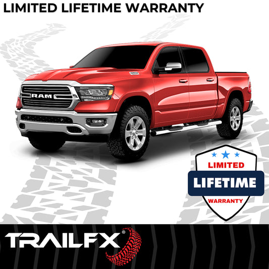 6 Inch Oval Straight Pol Stainless Steel Rocker Panel Mount by TrailFX
