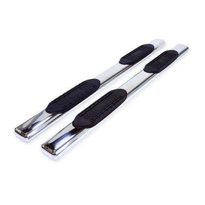 With Step Pads 6 In Oval Straight Pol Stainless Steel With Welded End Caps Rocke by TrailFX