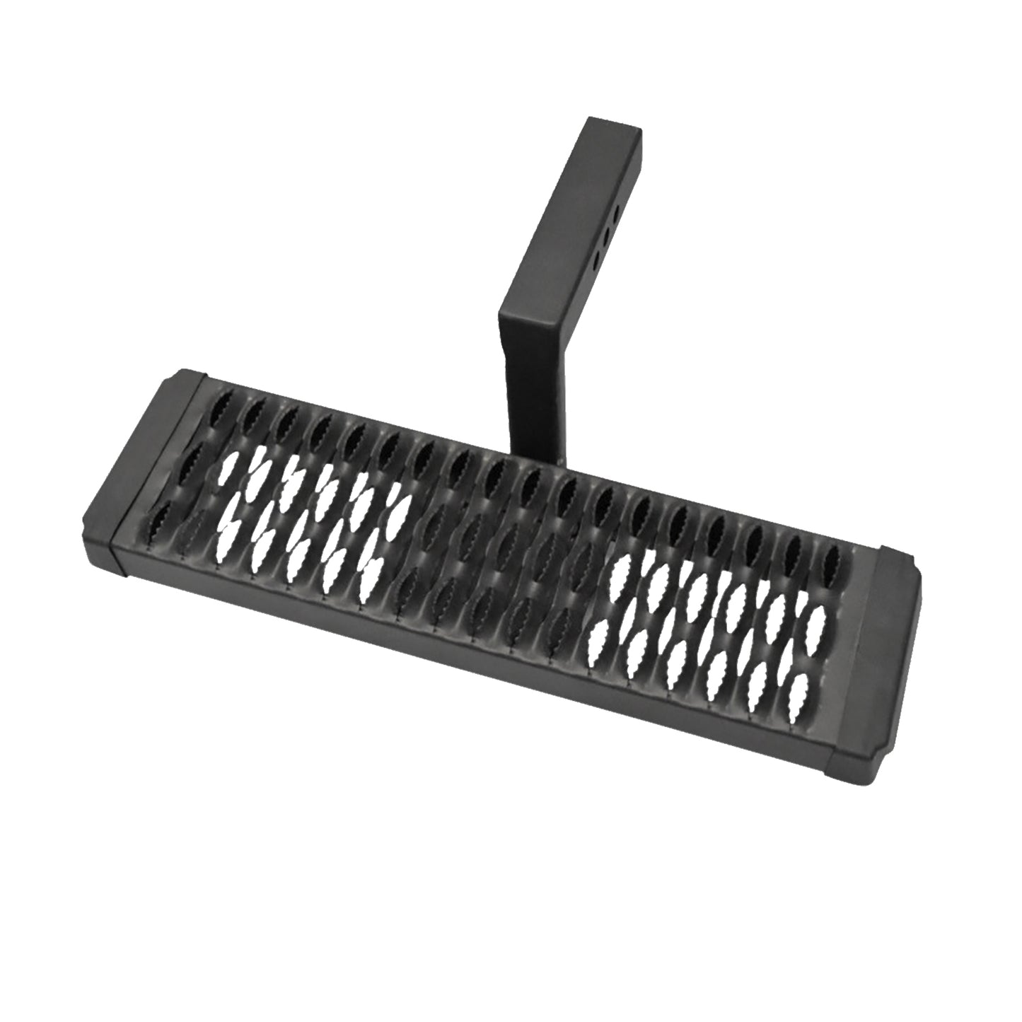 Hitch Mount 2 In Receivers 6 In Drop Step Stationary Pwdr Ctd Titnium Black Alum by TrailFX