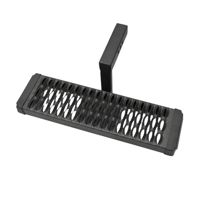 Hitch Mount 2 In Receivers 6 In Drop Step Stationary Pwdr Ctd Titnium Black Alum by TrailFX
