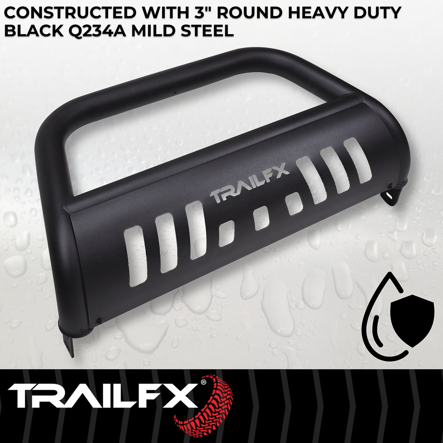 3 Inch Diameter, Powder Coated, Titanium Black, Steel by TrailFX