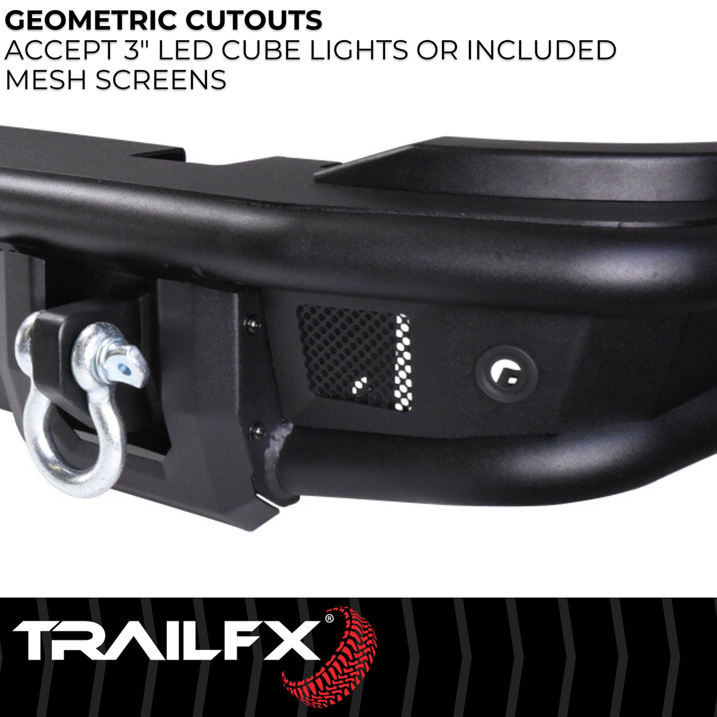 Accommodates TrailFX 3 Inch Flush Mount LED Cube Lights Sold Separately by TrailFX