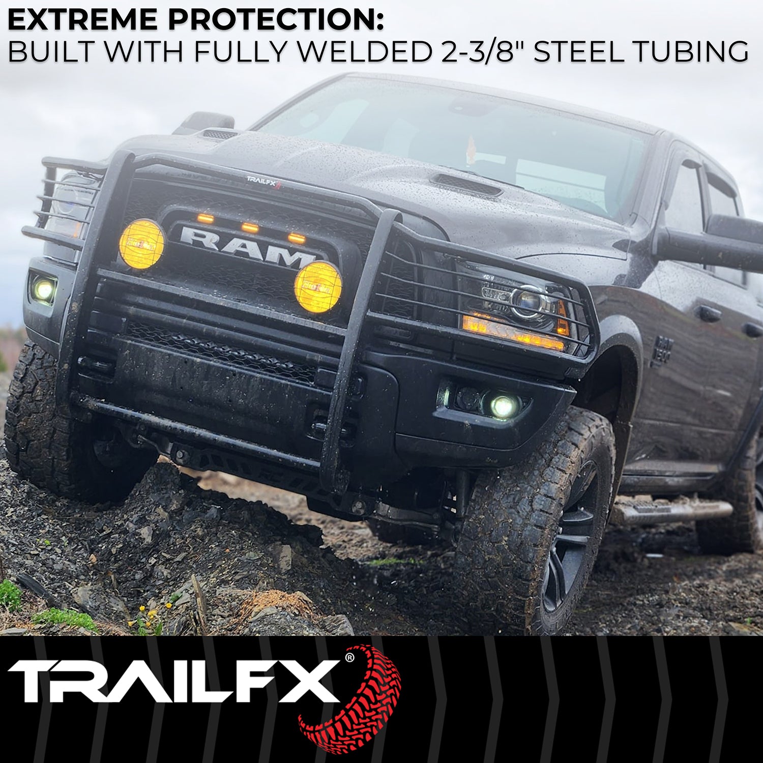 1-Piece, Black Textured Powder Coated, Steel by TrailFX