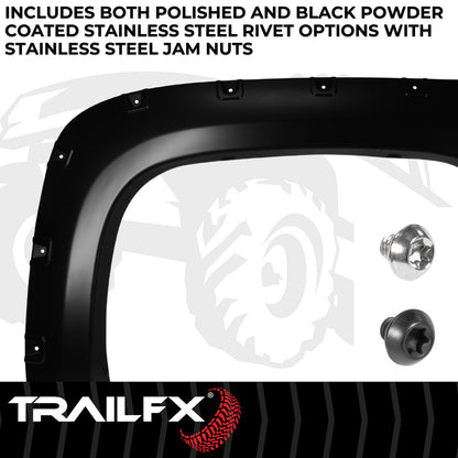 With Polished Stainless And Black Steel Rivets/ Stainless Hardware Kit by TrailFX