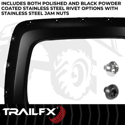 With Polished Stainless And Black Steel Rivets/ Stainless Hardware Kit by TrailFX