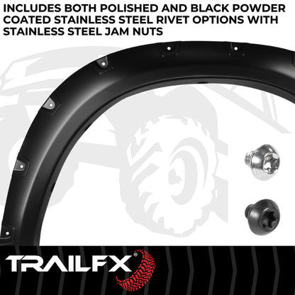 With Polished Stainless And Black Steel Rivets/ Stainless Hardware Kit by TrailFX
