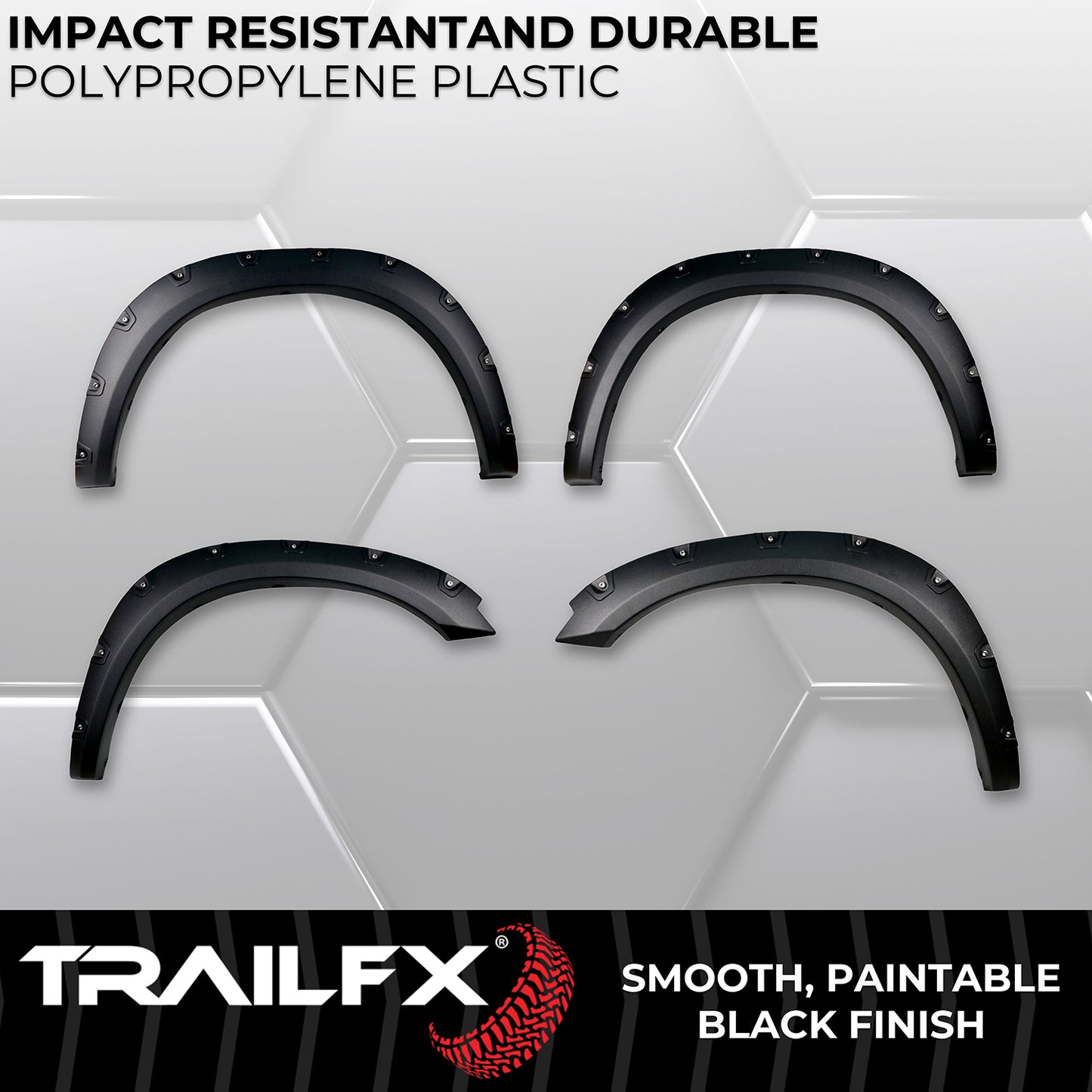 With Polished Stainless And Black Steel Rivets/ Stainless Hardware Kit by TrailFX