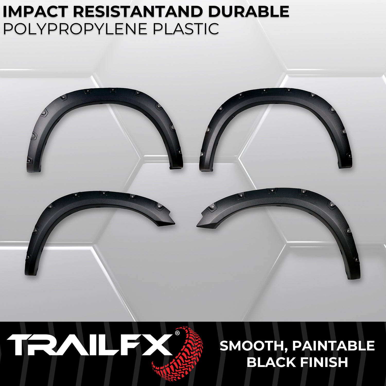 With Polished Stainless And Black Steel Rivets/ Stainless Hardware Kit by TrailFX
