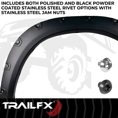 With Polished Stainless And Black Steel Rivets/ Stainless Hardware Kit by TrailFX