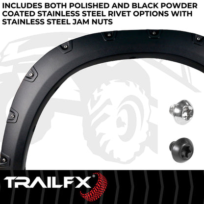 With Polished Stainless And Black Steel Rivets/ Stainless Hardware Kit by TrailFX