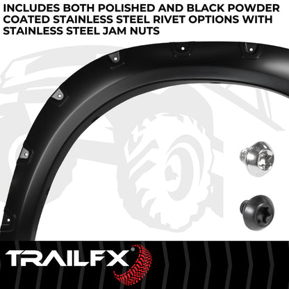 With Polished Stainless And Black Steel Rivets/ Stainless Hardware Kit by TrailFX