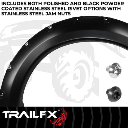 With Polished Stainless And Black Steel Rivets/ Stainless Hardware Kit by TrailFX