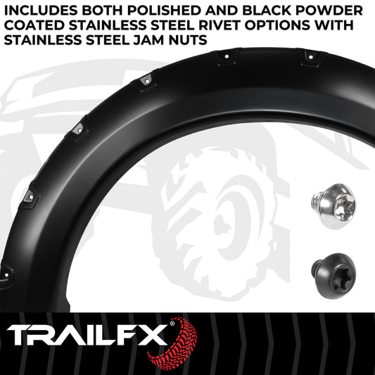 With Polished Stainless And Black Steel Rivets/ Stainless Hardware Kit by TrailFX