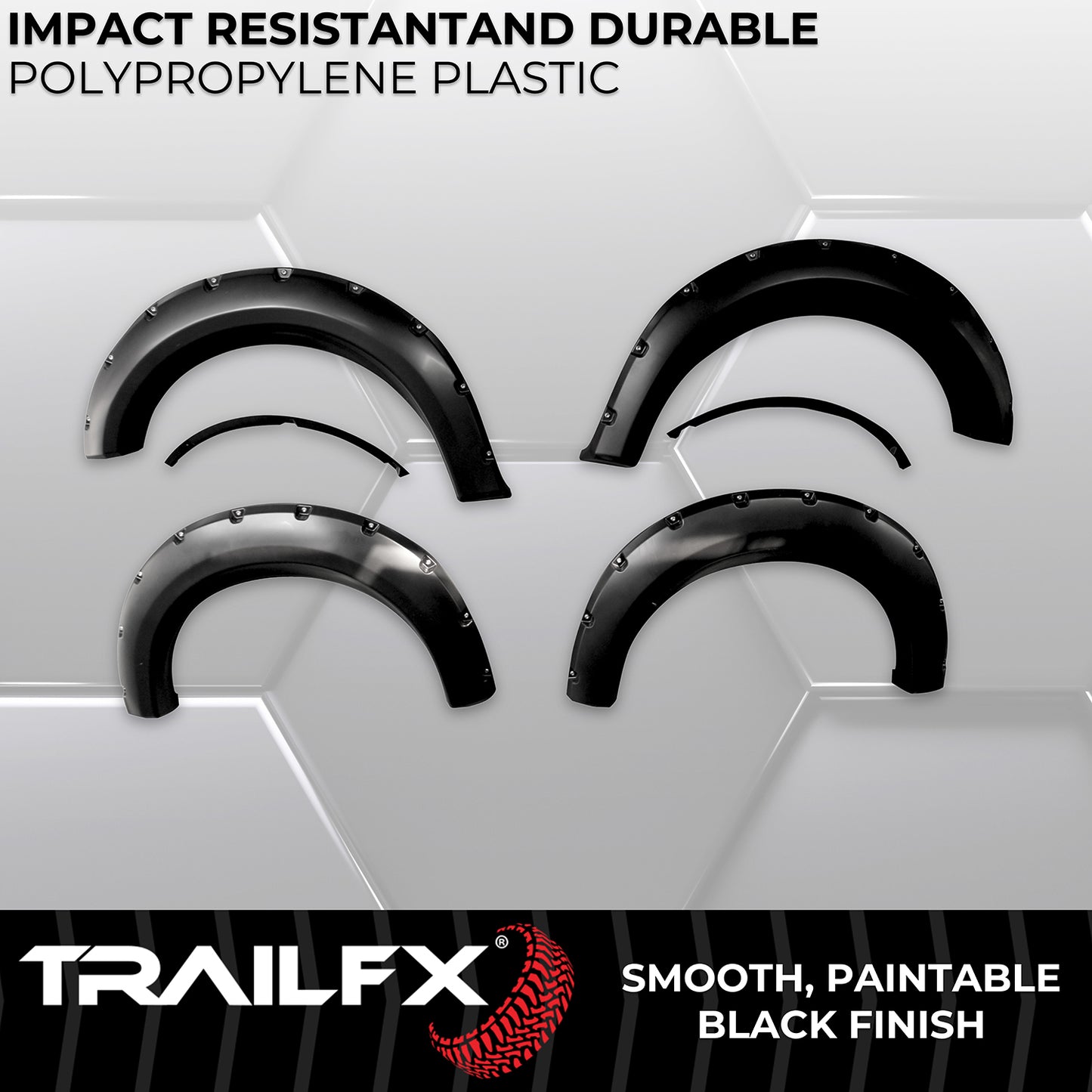With Polished Stainless And Black Steel Rivets/ Stainless Hardware Kit by TrailFX