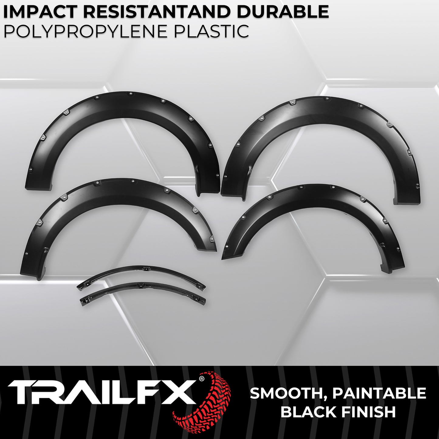 With Polished Stainless And Black Steel Rivets/ Stainless Hardware Kit by TrailFX