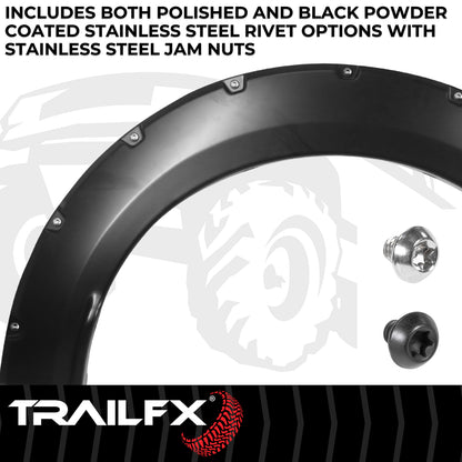 With Polished Stainless And Black Steel Rivets/ Stainless Hardware Kit by TrailFX