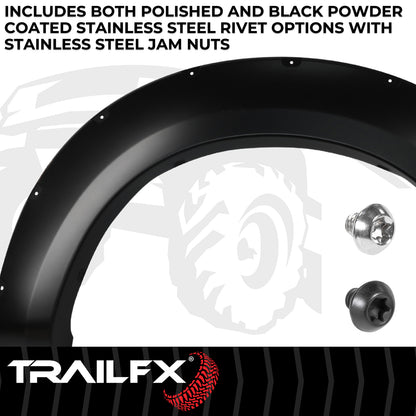 With Polished Stainless And Black Steel Rivets/ Stainless Hardware Kit by TrailFX