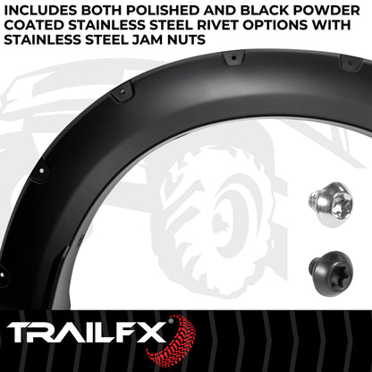 With Polished Stainless And Black Steel Rivets/ Stainless Hardware Kit by TrailFX