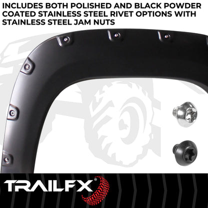 With Polished Stainless And Black Steel Rivets/ Stainless Hardware Kit by TrailFX