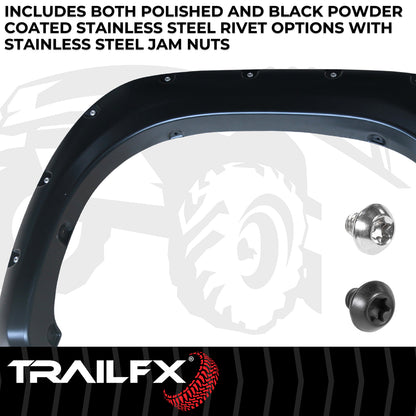 With Polished Stainless And Black Steel Rivets/ Stainless Hardware Kit by TrailFX