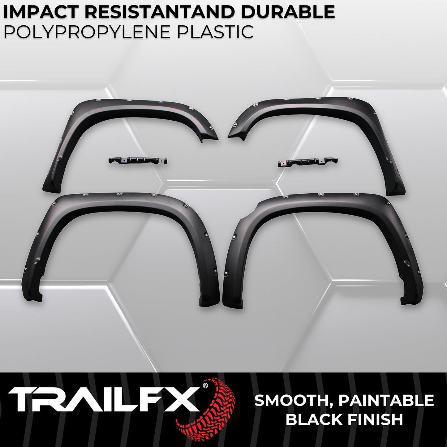 With Polished Stainless And Black Steel Rivets/ Stainless Hardware Kit by TrailFX