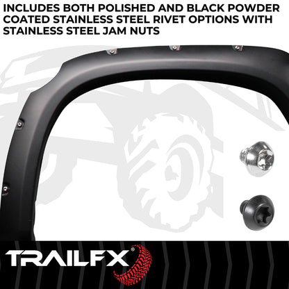 With Polished Stainless And Black Steel Rivets/ Stainless Hardware Kit by TrailFX