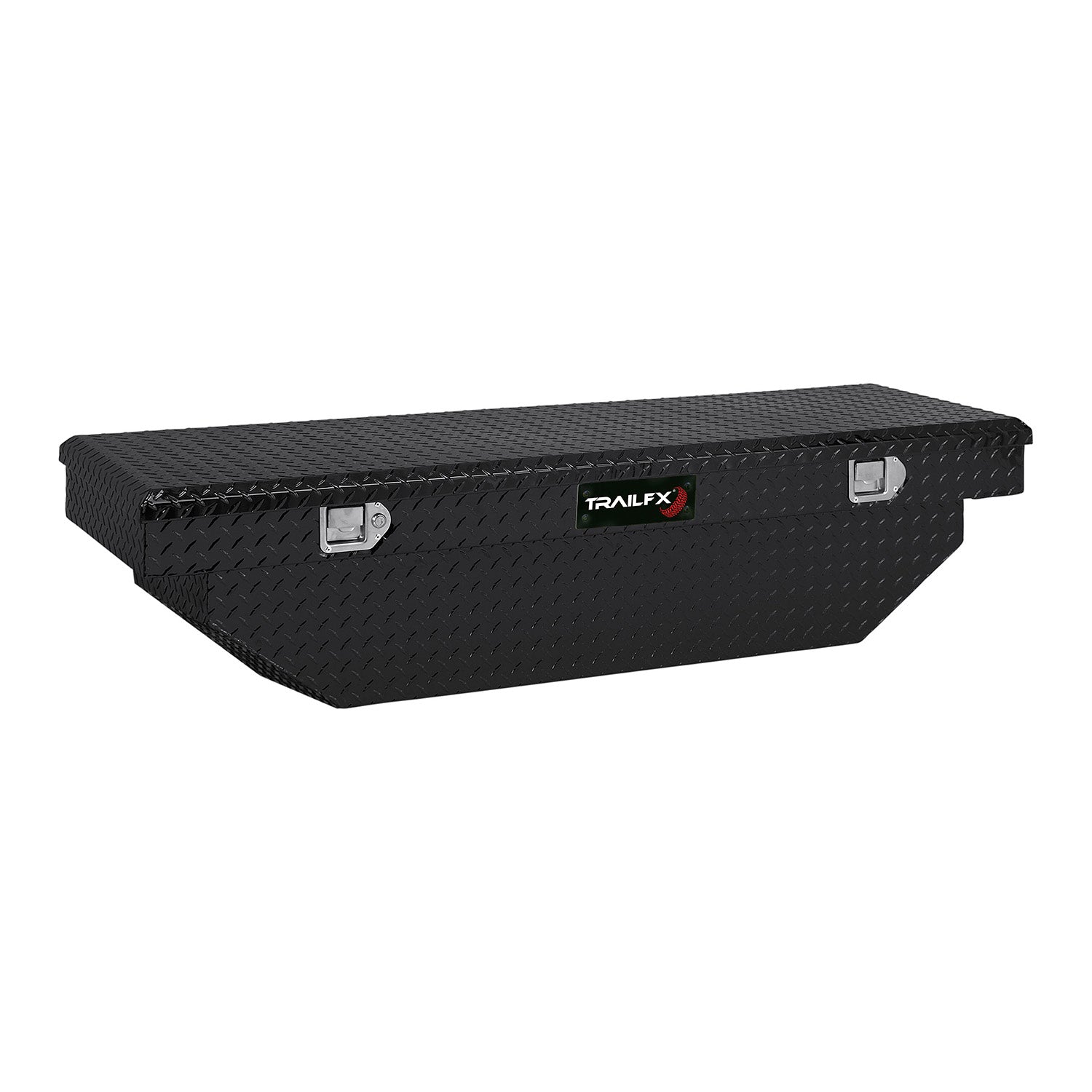 Crsovr Angled Sgl Lid Pwdr Ctd Black 16 Gauge Alum 63x19.25x13.5 Cap W/Tray by TrailFX