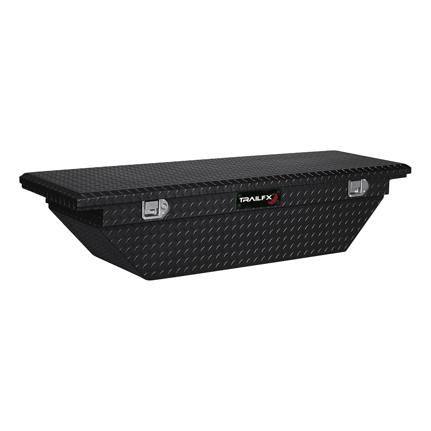 Crsovr Angled Sgl Lid Pwdr Ctd Black 16 Gauge Alum 63x19.25x13.5 W/Tray by TrailFX