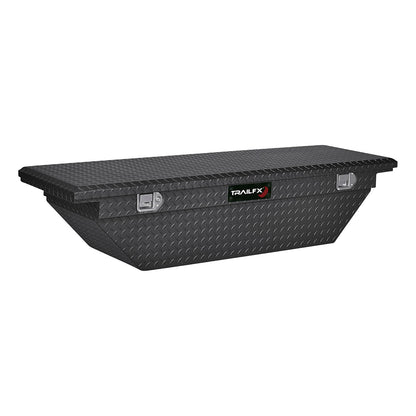 Crsovr Angled Sgl Lid Dia Tread Matte Black 16 Gauge Alum 63x19.25x13.5 by TrailFX