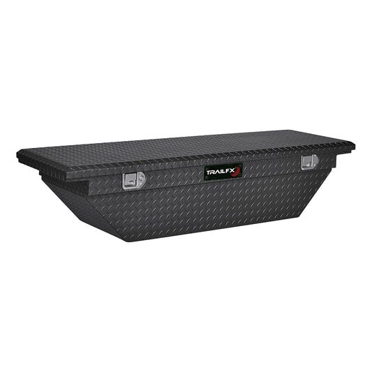 Crsovr Angled Sgl Lid Dia Tread Matte Black 16 Gauge Alum 63x19.25x13.5 by TrailFX