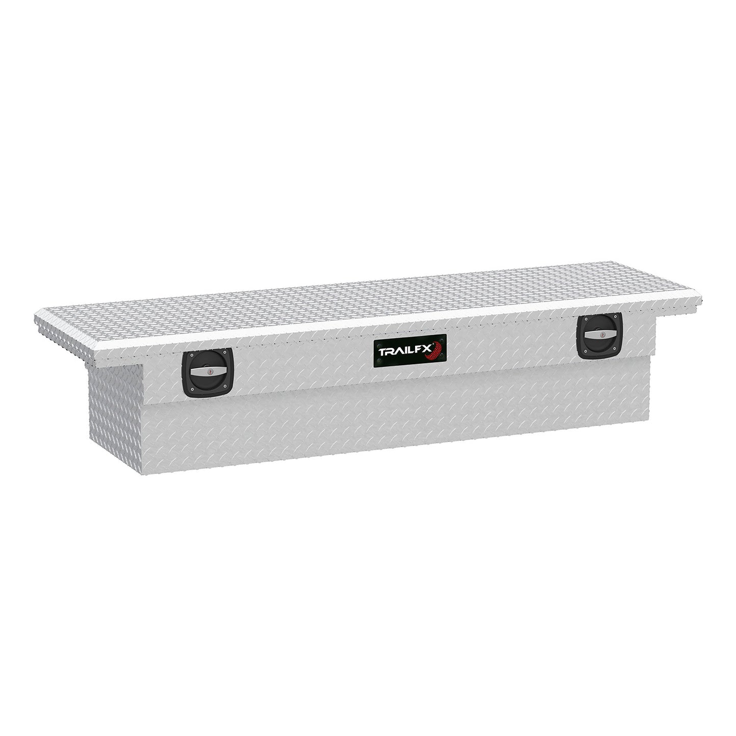 Crsovr Low Profile Sgl Lid Dia Tread Bright Alum 69x19.25x13.5 W/O Rail On Lid by TrailFX