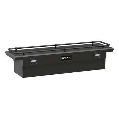 Crsovr Low Profile Sgl Lid Dia Tread Mat Black Alum 69x19.25x13.5 W/Rail On Lid by TrailFX