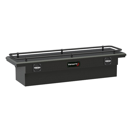 Crsovr Low Profile Sgl Lid Dia Tread Mat Black Alum 69x19.25x13.5 W/Rail On Lid by TrailFX